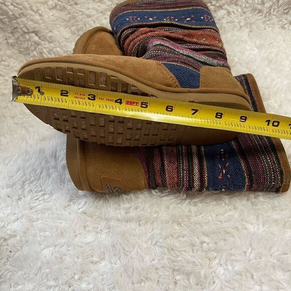 KOOLABURRA MYKA CHESTNUT SUEDE TRIBAL KILIM BOHO BOOTS SZ 5 - Picture 11 of 12